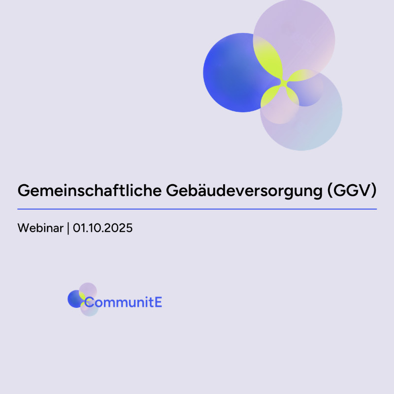 Webinar: Gemeinschaftliche Energie&shy;versorgung in der Praxis